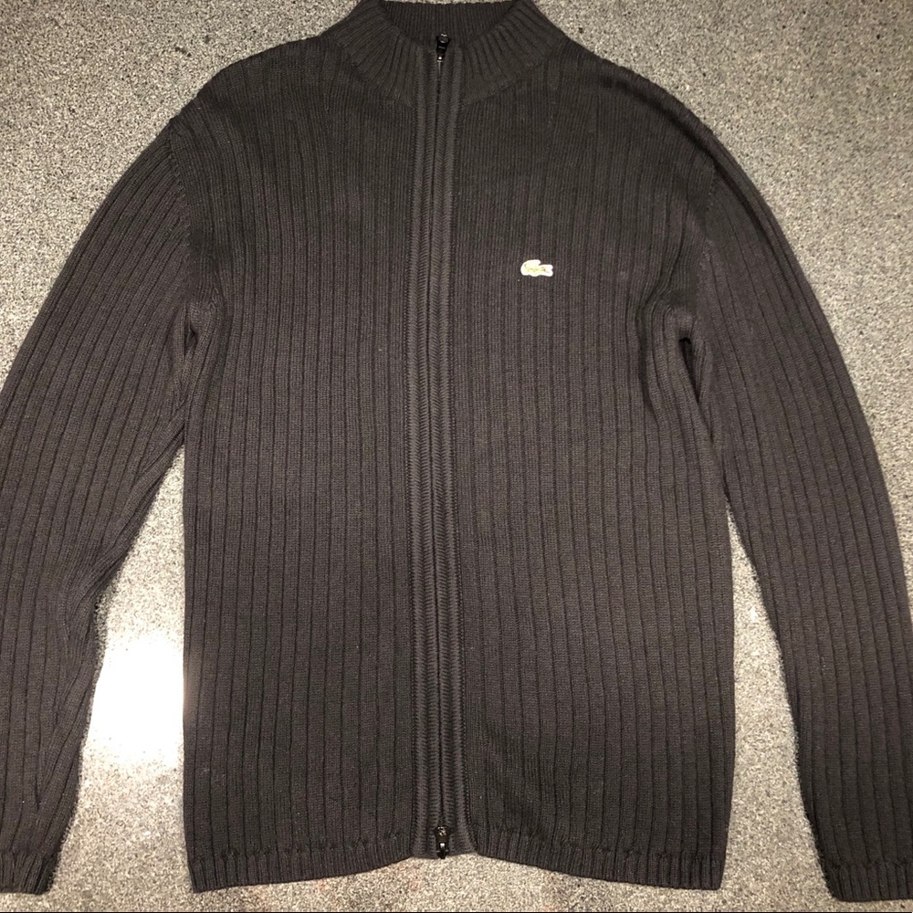Men’s Black Lacoste Cardigan